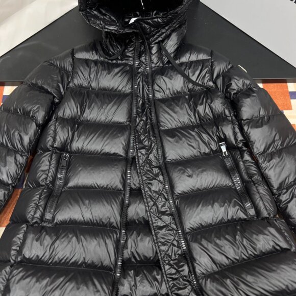 Moncler Women's Shiny Black Long Puffer Jacket - Picture 5 of 9